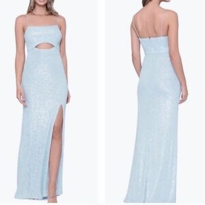 Xscape Light Blue Formal Dress